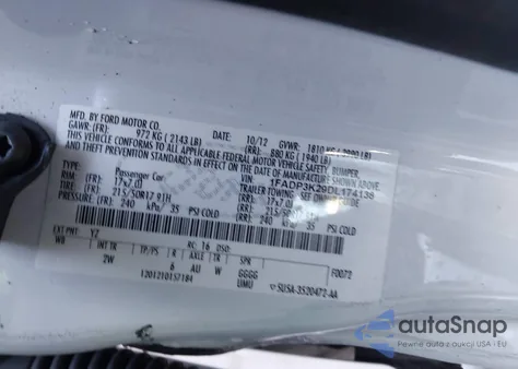 2013 Ford Focus Se из США, поврежденный, VIN 1FADP3K29DL174138